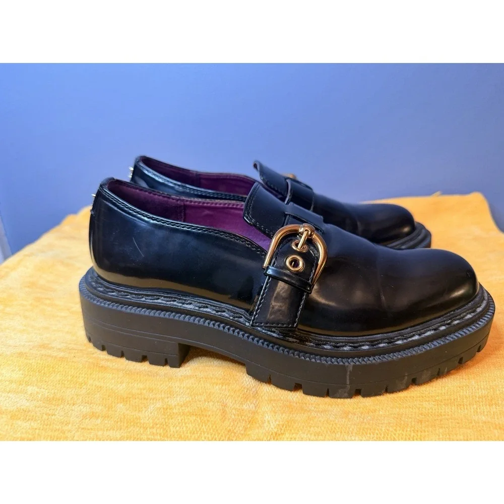 Circus NY | Sam Edelman | W Black Platform Loafers | Sz 7 | Chunky Sole